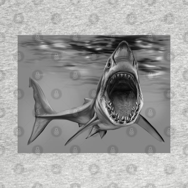 Aggressive Shark by Shawnsonart